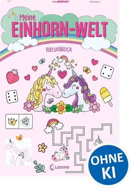 Meine Einhorn-Welt - Rätselblock: Rätseln und knobeln mit den magischen Einhörnern - Zur Beschäftigung für Kinder ab 5 Jahren