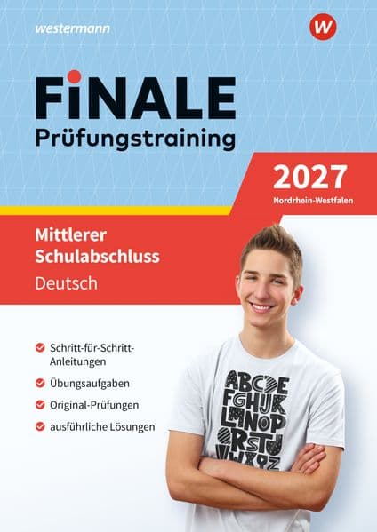 FiNALE - Prüfungstraining Mittlerer Schulabschluss Nordrhein-Westfalen: Deutsch 2027 Arbeitsbuch mit Lösungsheft