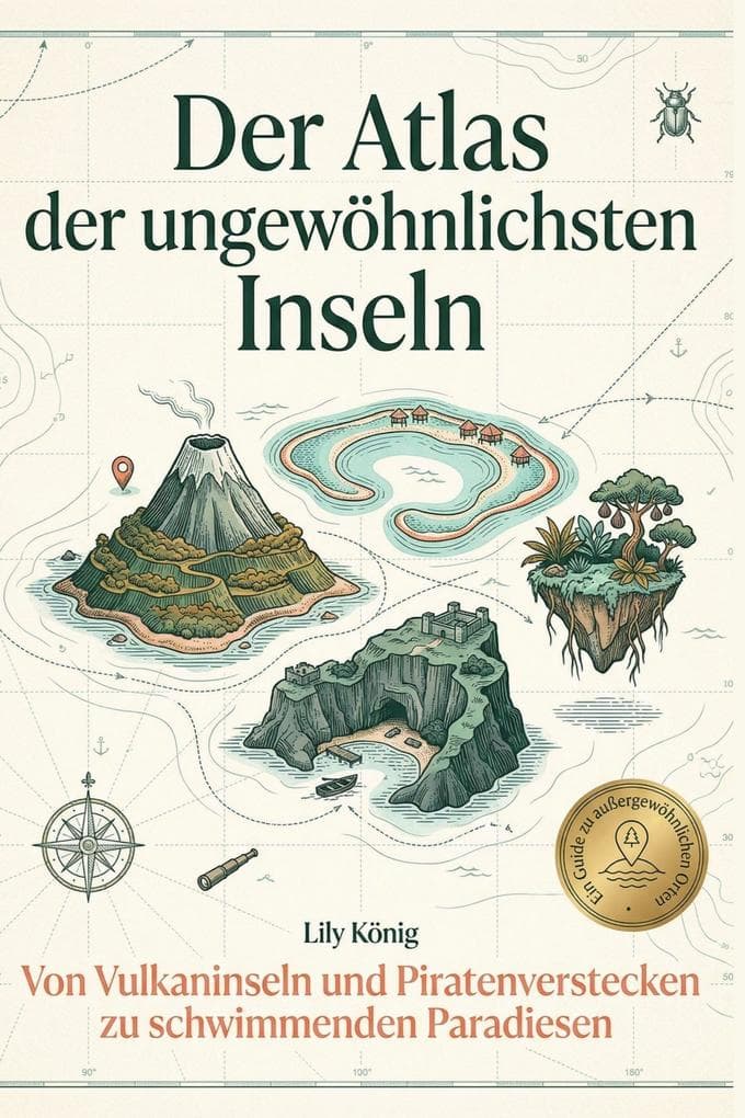 Der Atlas der ungewöhnlichsten Inseln: Von Vulkaninseln und Piratenverstecken zu schwimmenden Paradiesen