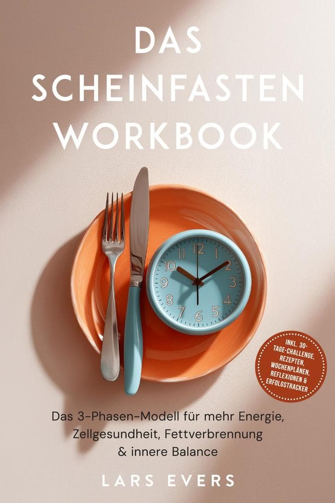 Das Scheinfasten Workbook: Das 3-Phasen-Modell für mehr Energie, Zellgesundheit, Fettverbrennung & innere Balance - inkl. 30-Tage-Challenge, Rezepten, Wochenplänen, Reflexionen & Erfolgstracker