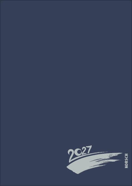 Foto-Malen-Basteln A4 dunkelblau mit Folienprägung 2027: Fotokalender zum Selbstgestalten. Do-it-yourself Kalender mit festem Fotokarton und edler Folienprägung.