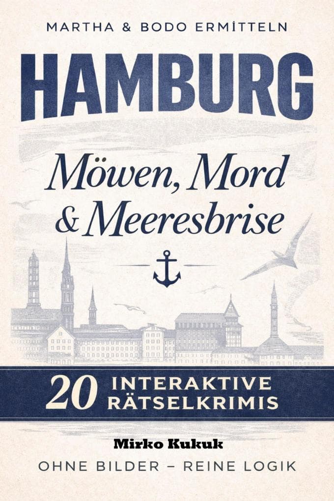 Martha & Bodo ermitteln: Möwen, Mord & Meeresbrise:: Der interaktive Rätselkrimi aus Hamburg - 20 spannende Fälle zum Mitraten für Erwachsene - Ein Cozy Crime Logikbuch ohne Bilder