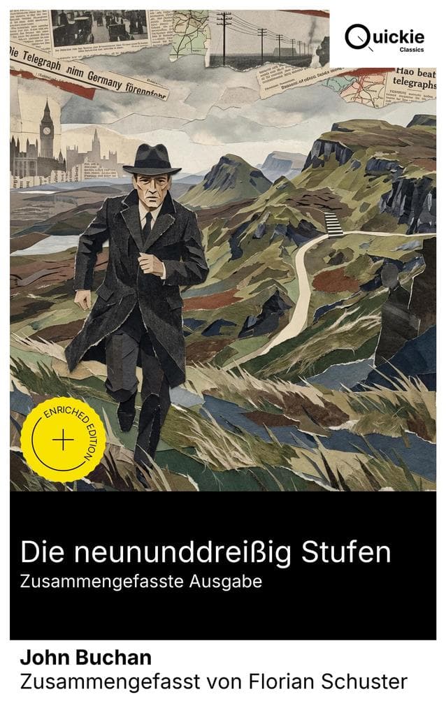 Die neununddreißig Stufen (Zusammengefasste Ausgabe): Bereicherte Ausgabe. Atemloser Fluchtthriller zwischen London 1914 und den schottischen Highlands: Richard Hannay gegen den Geheimbund Schwarzer Stein