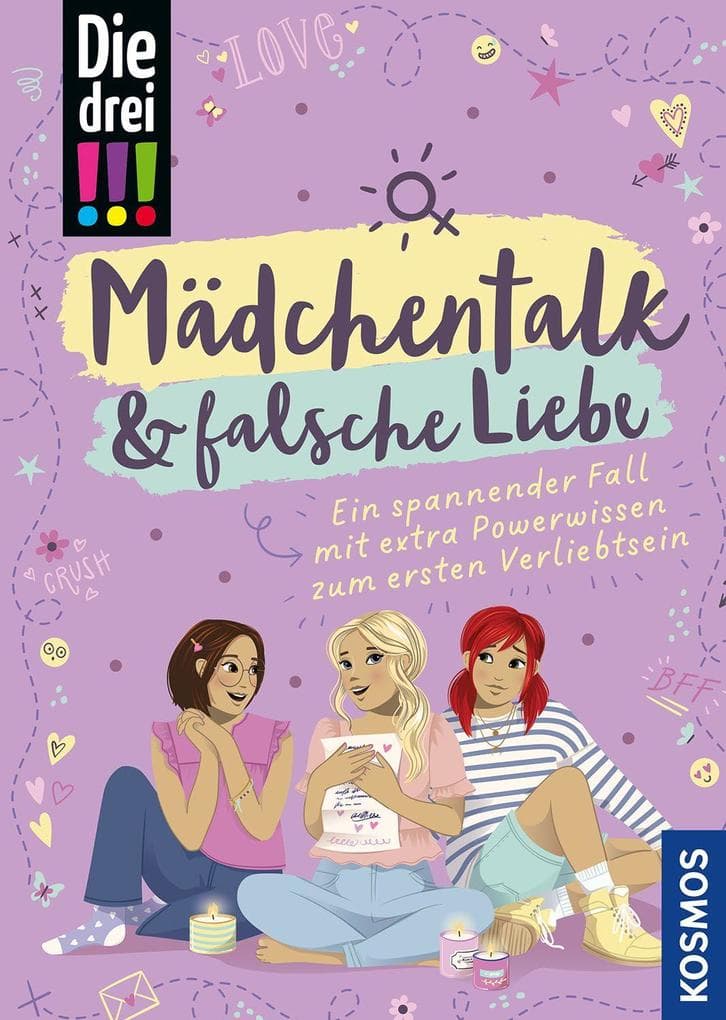 Die drei !!!, Mädchentalk & falsche Liebe: Ein spannender Fall mit extra Powerwissen zum ersten Verliebtsein