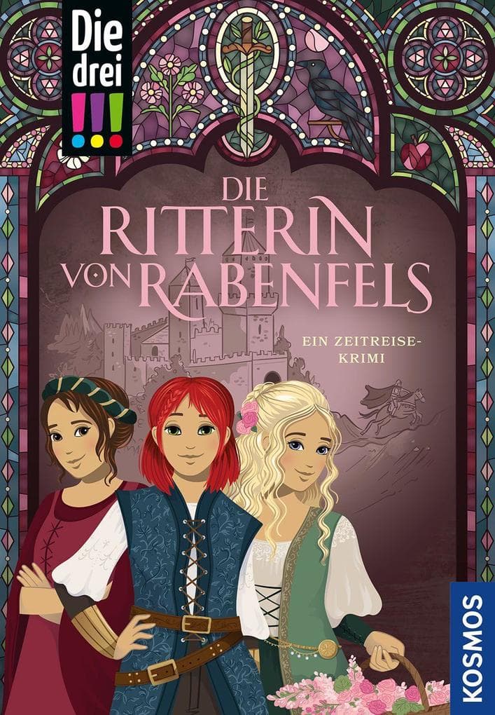 Die drei !!!, Die Ritterin von Rabenfels: Spannender Zeitreise-Krimi ab 10 Jahren mit Kim, Franzi und Marie - jede Menge Detektivinnen-Power, hochwertig veredelt als Schmuckband mit Farbschnitt