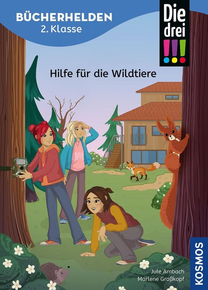 Die drei !!!, Bücherhelden 2. Klasse, Hilfe für die Wildtiere: Gut lesen können - Erstlesebuch ab 7 Jahren mit Leserätseln zum Mitknobeln, spannende Detektivgeschichten mit Kim, Franzi und Marie