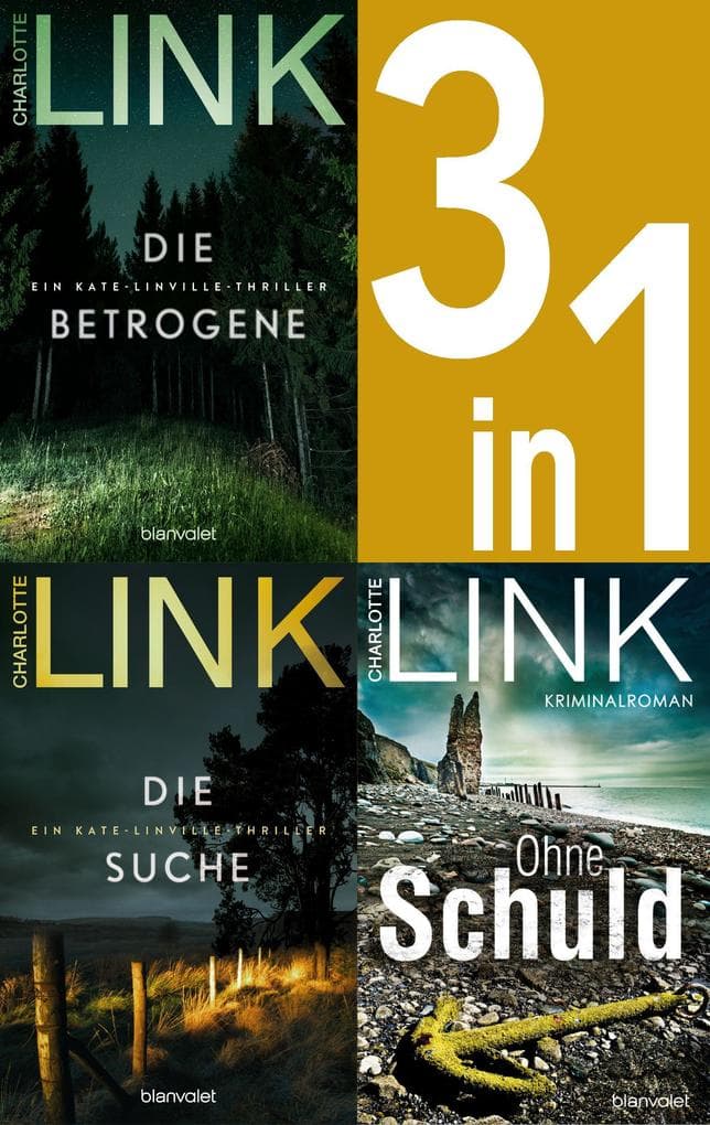 Die Kate-Linville-Reihe Band 1-3: Die Betrogene / Die Suche / Ohne Schuld (3in1-Bundle): 3 Thriller in einem Band