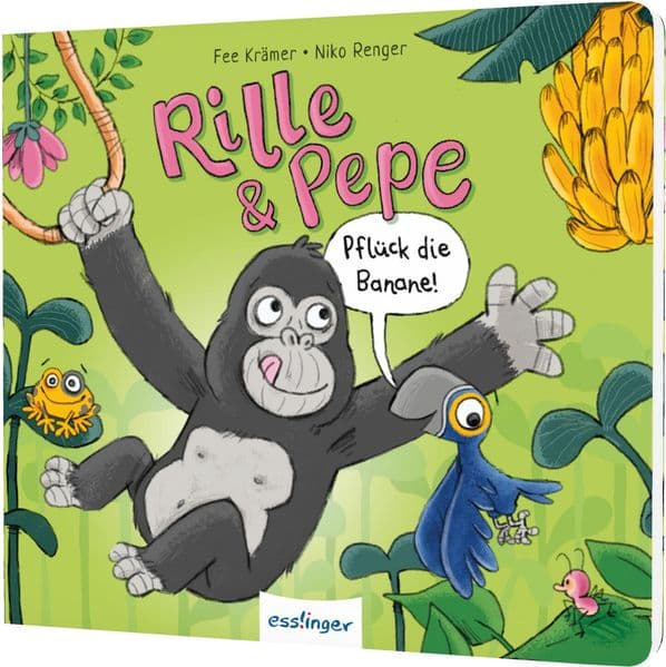 Rille & Pepe: Pflück die Banane!: Lustiges Mitmachbuch: Ein Tag im Dschungel