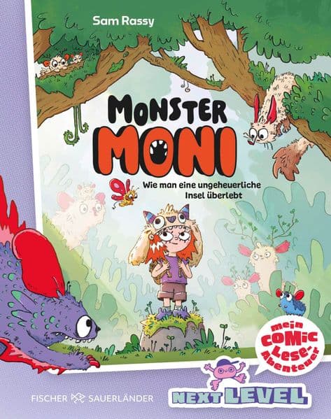 Monster-Moni: Wie man eine ungeheuerliche Insel überlebt: Das Comic-Leseabenteuer für die Grundschulzeit: Spannend erzählt mit coolen Rätseln, bunten Bildern und Lese-Audio