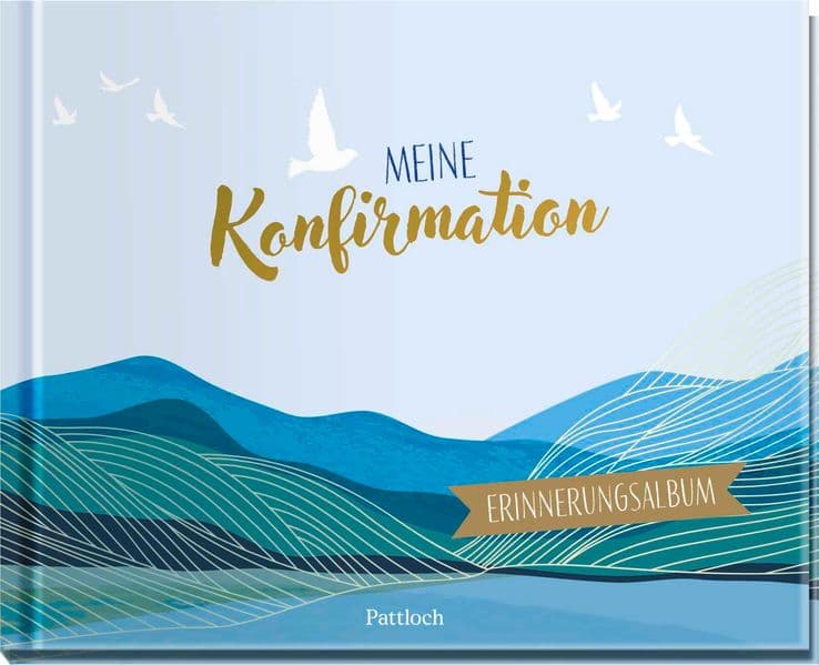 Meine Konfirmation: Erinnerungsalbum | Edles Eintragalbum mit hochwertigem Einband und Goldfolie | Geschenk zur Konfirmation