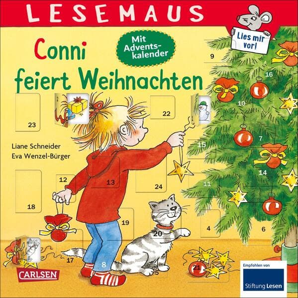 LESEMAUS 58: Conni feiert Weihnachten: Der Bilderbuch-Klassiker zur Weihnachtszeit für Kinder ab 3 Jahren mit Adventskalender-Cover