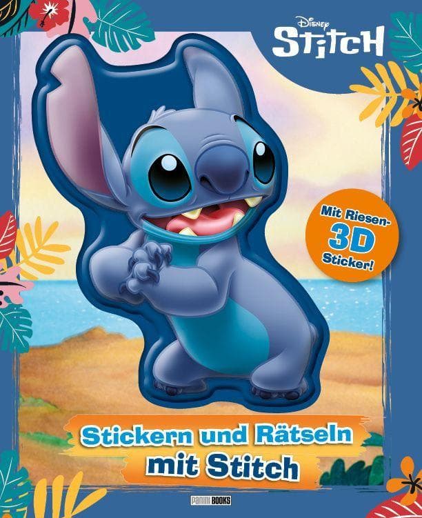 Disney Stitch: Stickern und Rätseln mit Stitch: Activityblock mit einem großen 3D Sticker, Seiten mit Perforation