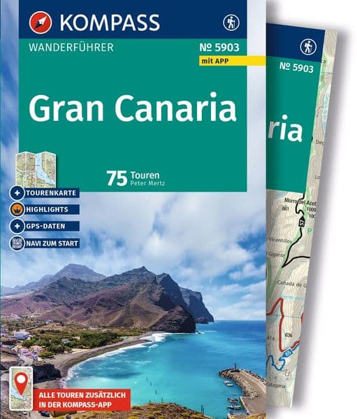 KOMPASS Wanderführer Gran Canaria, 75 Touren mit Extra-Tourenkarte: mit Touren und GPS-Daten in der KOMPASS-App