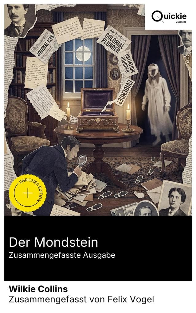 Der Mondstein (Zusammengefasste Ausgabe): Bereicherte Ausgabe. Ein gesellschaftskritischer Mystery-Thriller aus der Kolonialzeit Englands um den Diebstahl eines indischen Diamanten, erzählt als Tagebuchroman