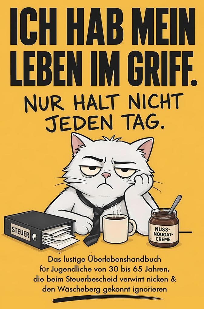 Ich hab mein Leben im Griff - nur halt nicht jeden Tag: Das lustige Überlebenshandbuch für Jugendliche von 30 bis 65 Jahren, die beim Steuerbescheid verwirrt nicken & den Wäscheberg gekonnt ignorieren