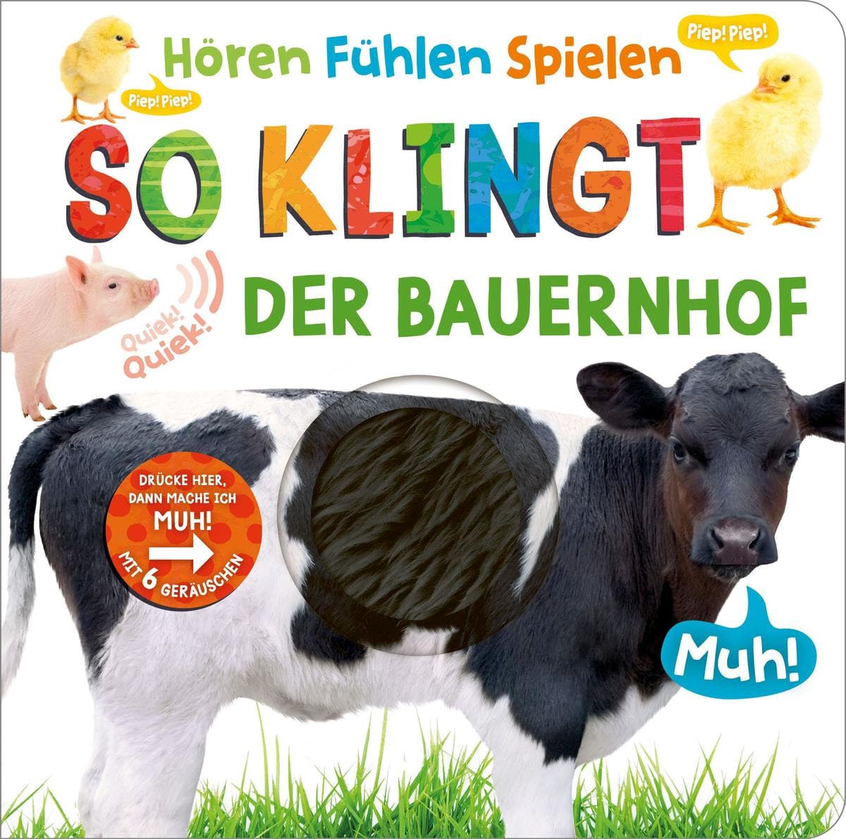 So klingt der Bauernhof: Pappbilderbuch ab 18 Monaten mit 6 Sound- und 5 Fühlelementen