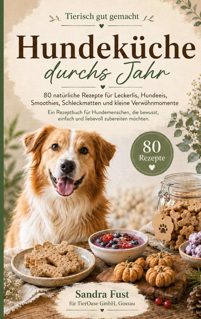 Hundeküche durchs Jahr: 80 natürliche Rezepte für Leckerlis, Hundeeis, Smoothies, Schleckmatten und kleine Verwöhnmomente