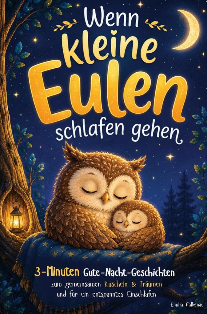 Wenn kleine Eulen schlafen gehen: 3-Minuten Gute-Nacht-Geschichten zum gemeinsamen Kuscheln & Träumen: Beruhigendes Vorlesebuch ab 3 Jahren für ein entspanntes Einschlafen
