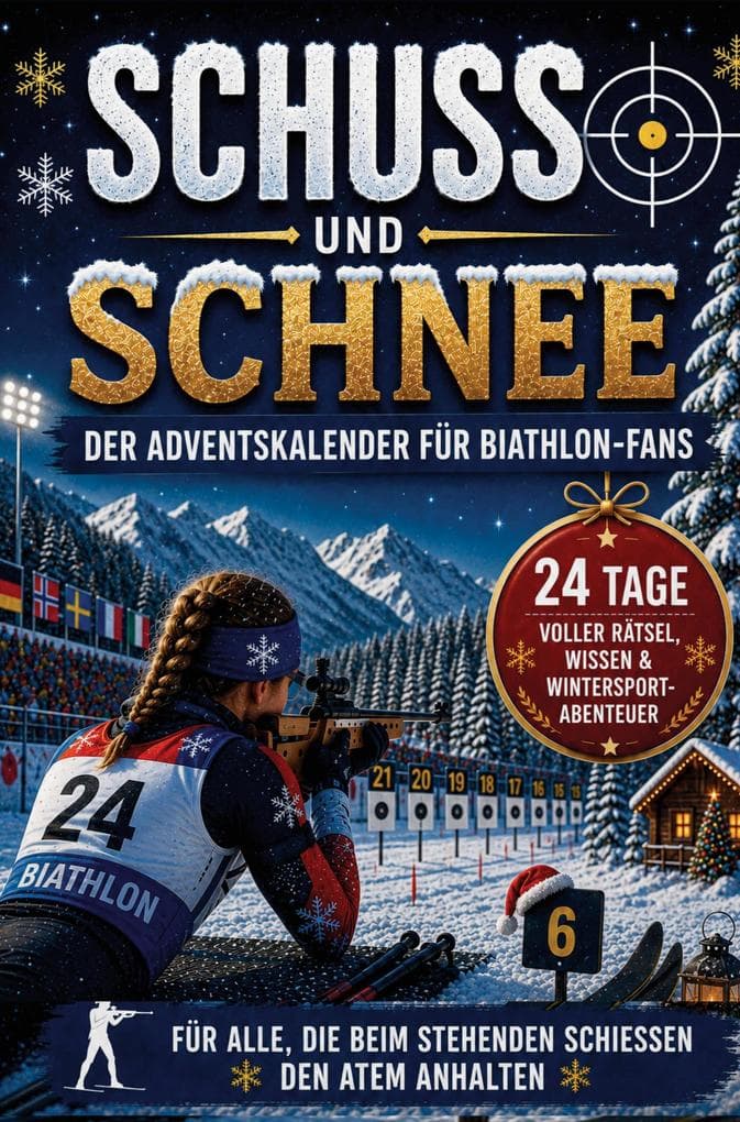 Schuss und Schnee: Adventskalender für Biathlon-Fans | 24 Tage voller Rätsel, Wissen, Challenges & Spaß - das Geschenk für alle Wintersport-Fans