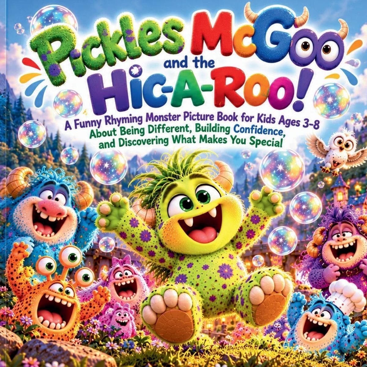 Pickles McGoo and the Hic-A-Roo! A Funny Rhyming Monster Picture Book for Kids Ages 3-8 About Being Different, Building Confidence, and Discovering What Makes You Special