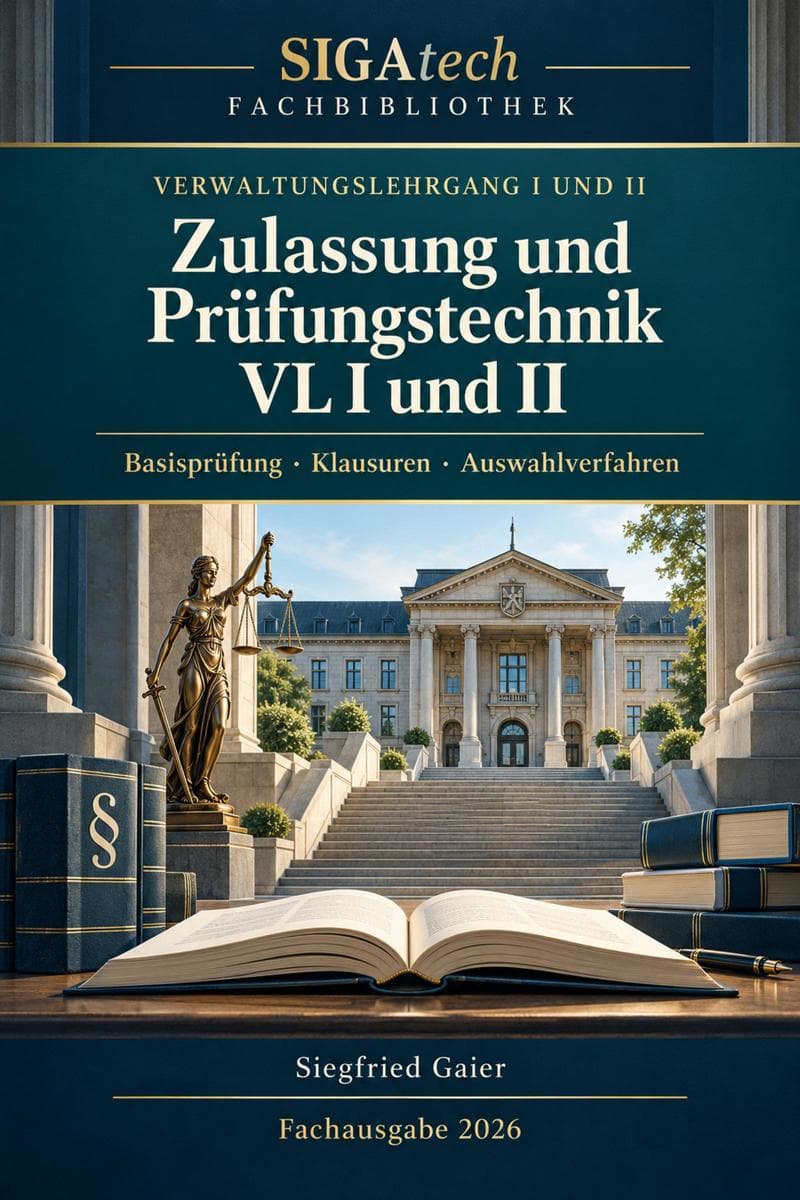 Zulassung und Prüfungstechnik VL I und II: Basisprüfung · Klausuren · Auswahlverfahren