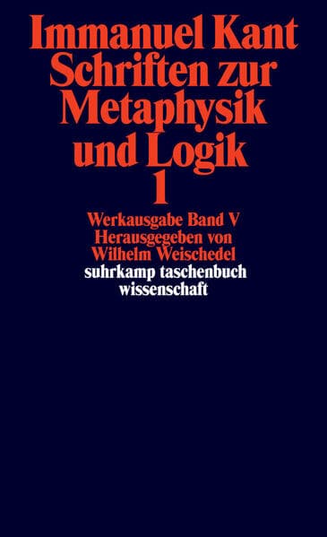 Schriften zur Metaphysik und Logik I