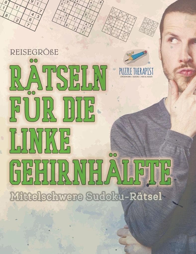 Rätseln für die Linke Gehirnhälfte | Mittelschwere Sudoku-Rätsel | Reisegröße