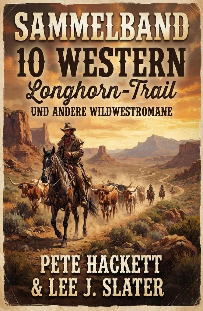Sammelband 10 Western - Longhorn Trail und andere Wildwestromane
