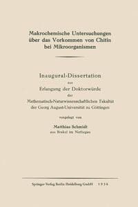 Makrochemische Untersuchungen über das Vorkommen von Chitin bei Mikroorganismen