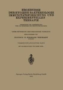 Ergebnisse der Hygiene Bakteriologie Immunitätsforschung und Experimentellen Therapie