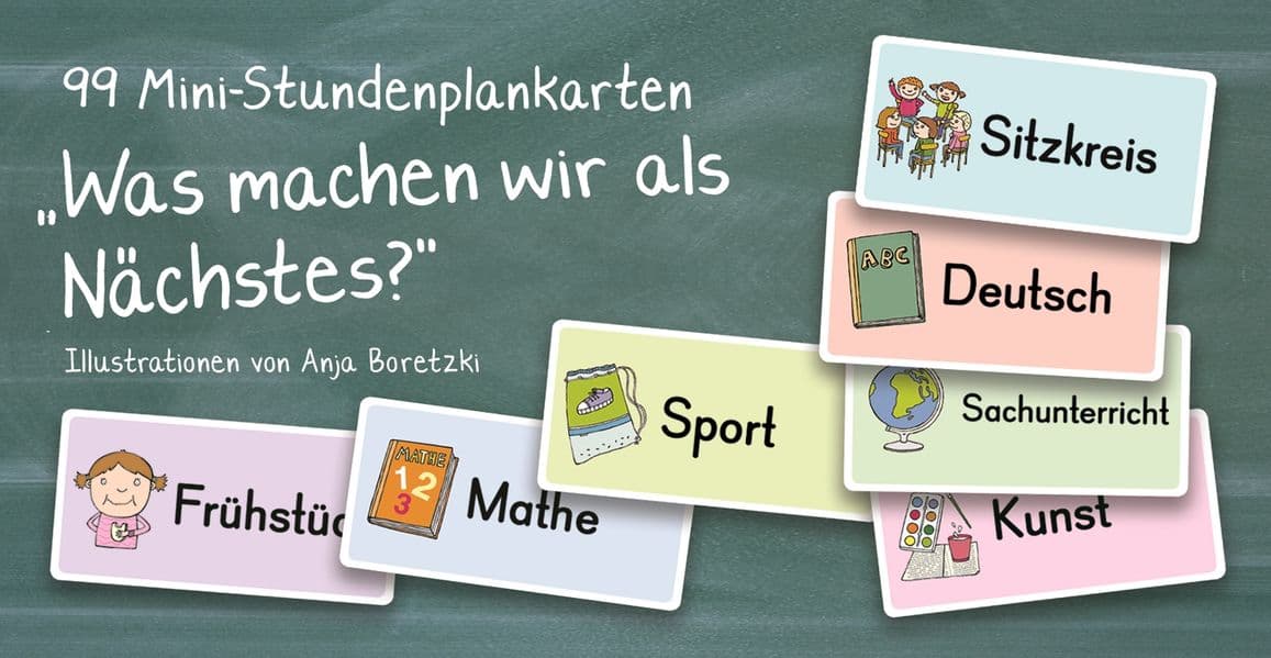 99 Mini-Stundenplankarten - "Was machen wir als Nächstes?"