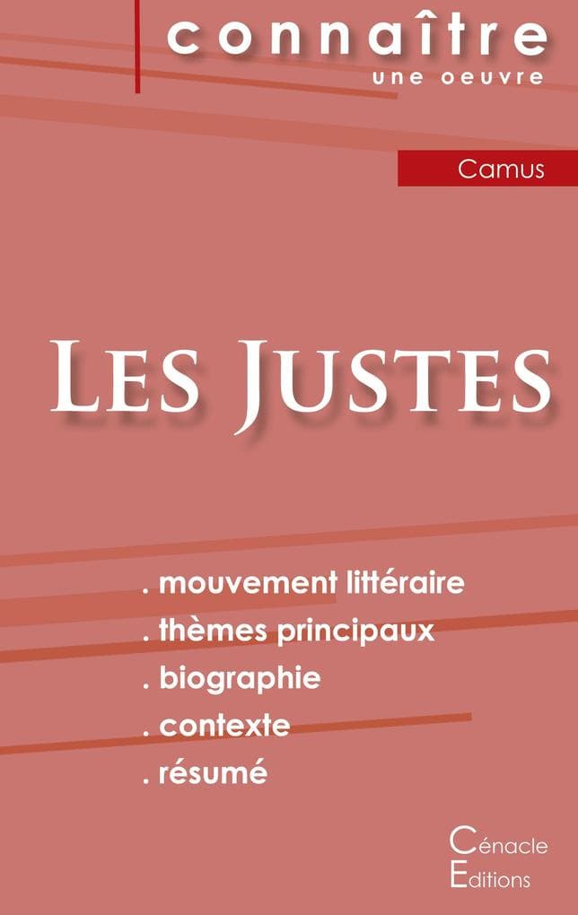 Fiche de lecture Les Justes de Albert Camus (Analyse littéraire de référence et résumé complet)