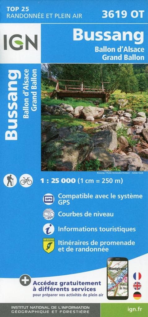 Bussang.Ballon D'Alsace.Le Grand Ballon 1:25 000