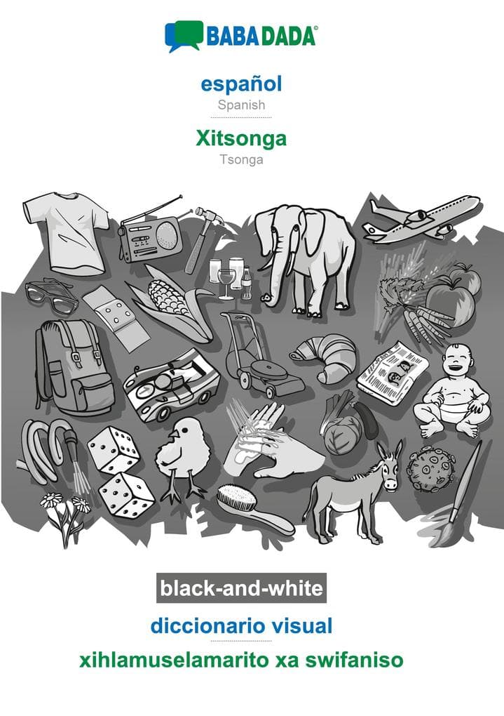 español - Xitsonga, diccionario visual, BW