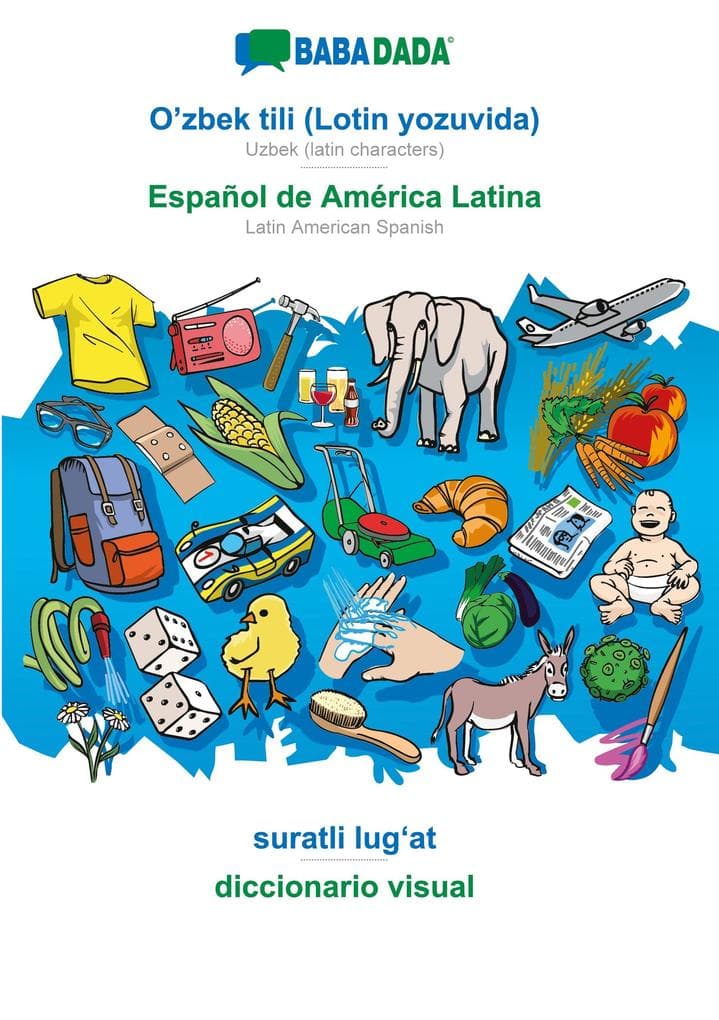 O'zbek tili (Lotin yozuvida) - Español de América Latina, suratli lugat, BW