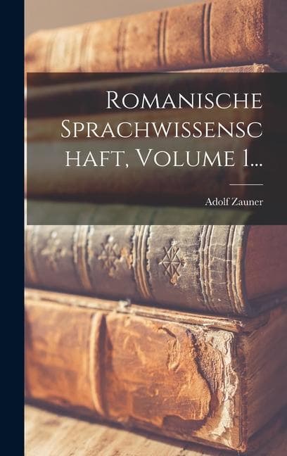 Romanische Sprachwissenschaft, Volume 1...