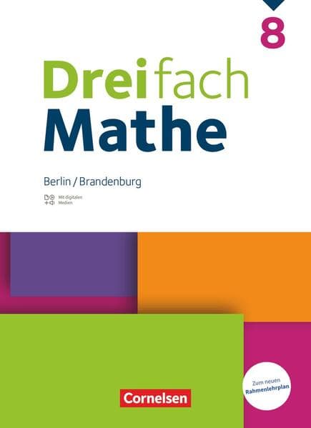 Dreifach Mathe 8. Schuljahr - Berlin und Brandenburg - Schulbuch mit digitalen Hilfen, Erklärfilmen und Wortvertonungen