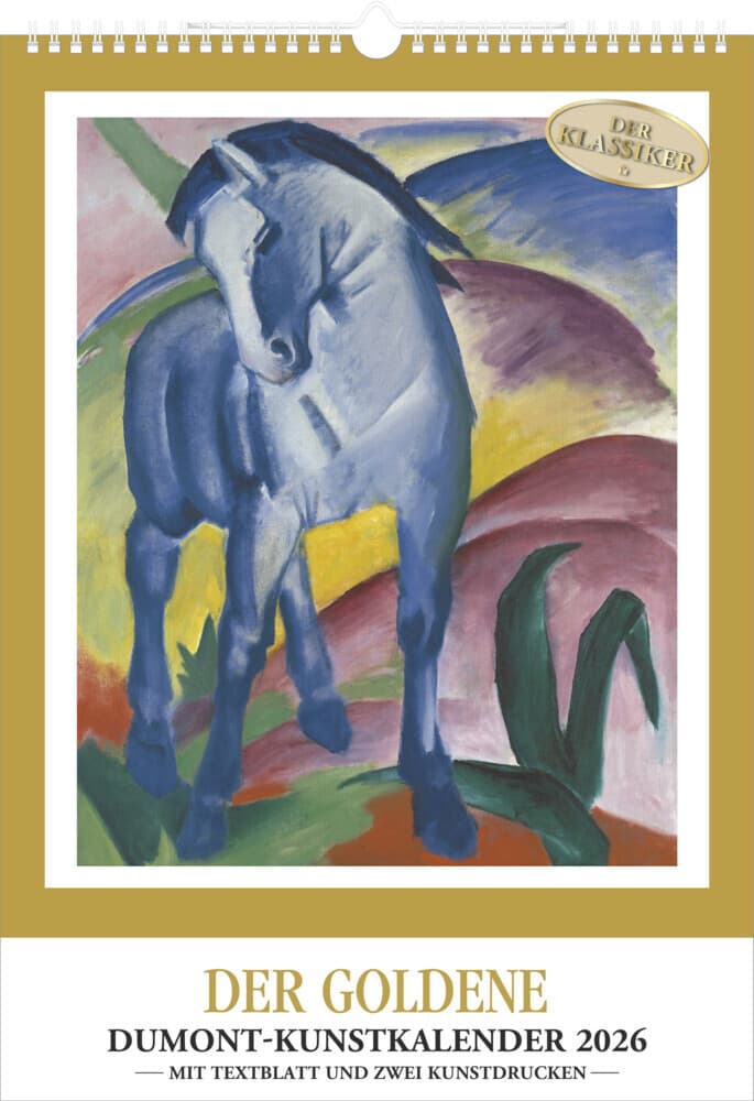 DUMONT - Der Goldener DUMONT-Kunstkalender 2026 - Klassiker seit 60 Jahren - Limitierter A3-Wandkalender 30 x 42 cm mit Meisterwerken & Kunstdrucken