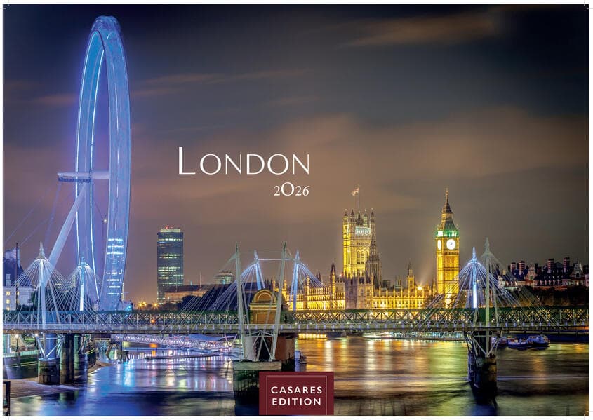 London Kalender 2026 - Wandkalender | Fotokalender England 35x50cm Grosses Format - Hochwertiger . mit Ansichten von Londons ikonischen Sehenswürdigkeiten