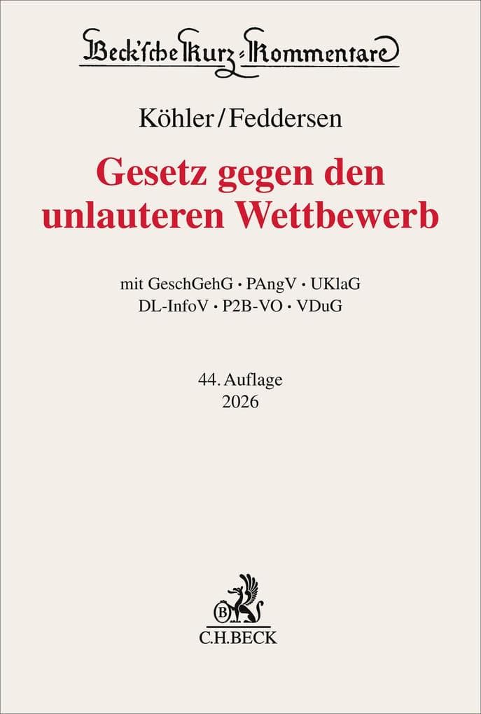 Gesetz gegen den unlauteren Wettbewerb. UWG