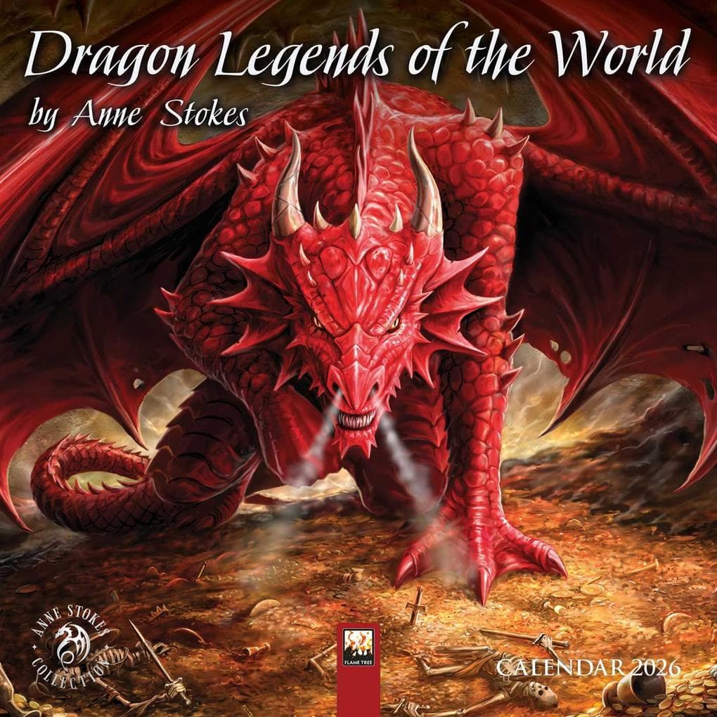 Anne Stokes: Dragon Legends of the World Mini Wall Calendar 2026 (Art Calendar)