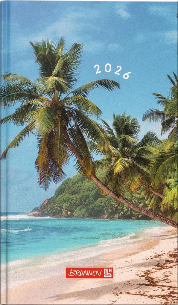 BRUNNEN 1075615036 | Taschenkalender Mod. 756 2026 "Beach" | A6, Papier