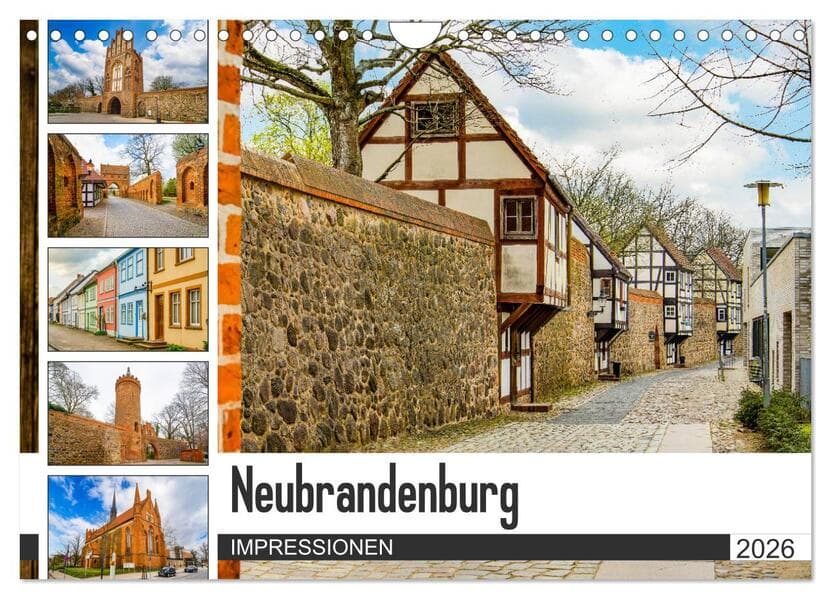 Neubrandenburg Impressionen (Wandkalender 2026 DIN A4 quer), CALVENDO Monatskalender