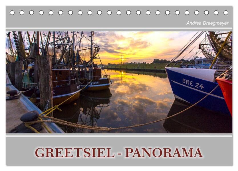 Greetsiel-Panorama (Tischkalender 2026 DIN A5 quer), CALVENDO Monatskalender