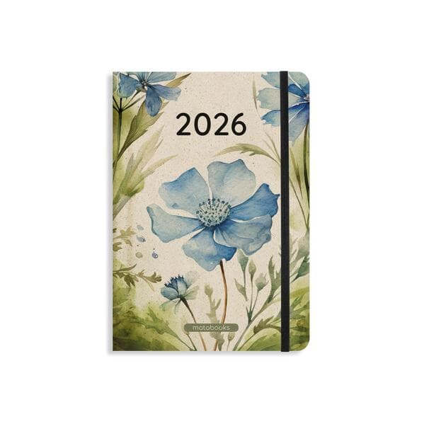 matabooks - A5 Kalender Samaya 2026 Farbe: Spring Green (DE/EN)