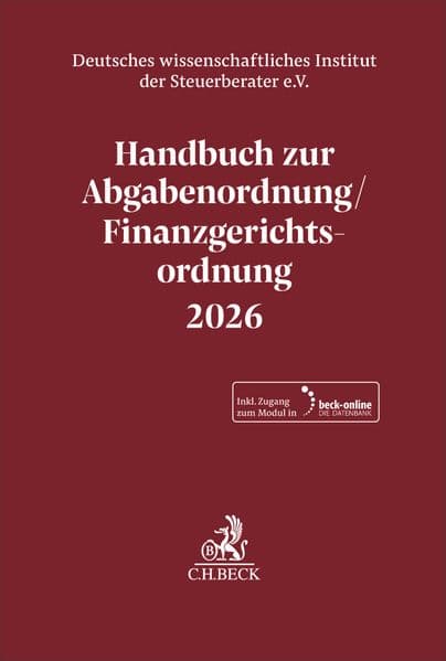 Handbuch zur Abgabenordnung / Finanzgerichtsordnung 2026. AO / FGO 2026