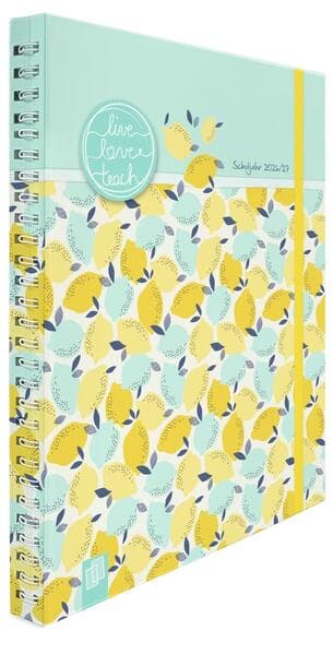 Mein Lehrerplaner A5+ - Ringbindung - Lehrerkalender für das Schuljahr 2026/2027 - Zitronentanz