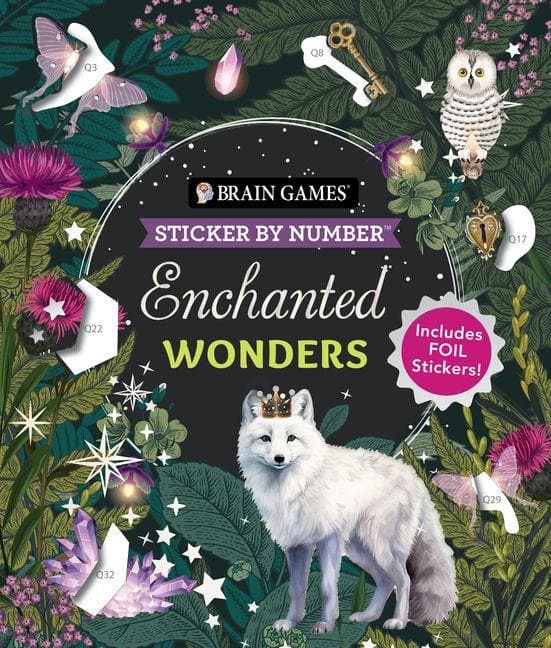 Brain Games - Sticker by Number: Enchanted Wonders (36 Images to Sticker)