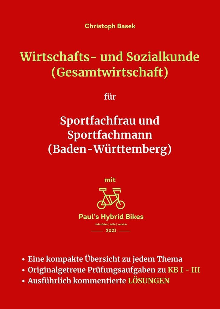 Wirtschafts- und Sozialkunde (Gesamtwirtschaft) für Sportfachfrau und Sportfachmann (Baden-Württemberg)
