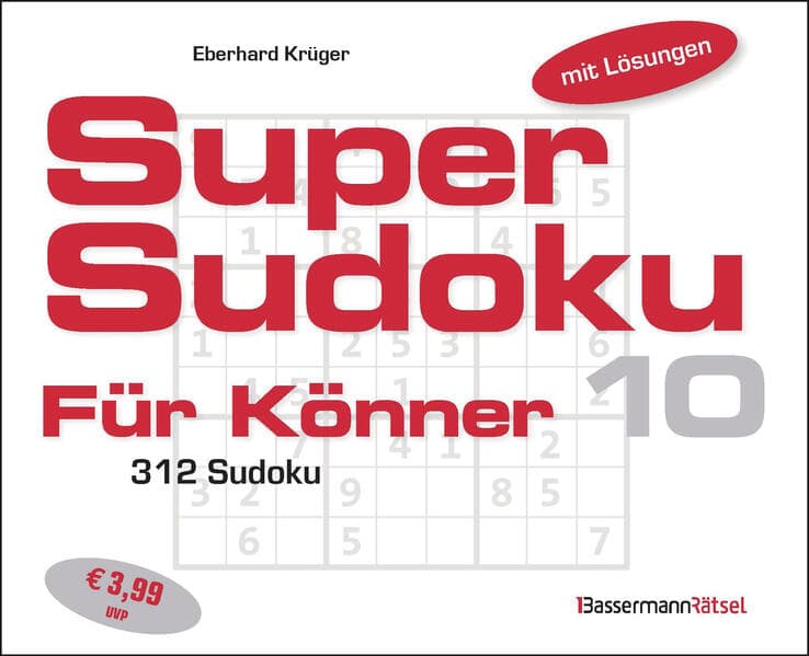 Supersudoku für Könner 10 (5 Exemplare à 3,99 EUR)